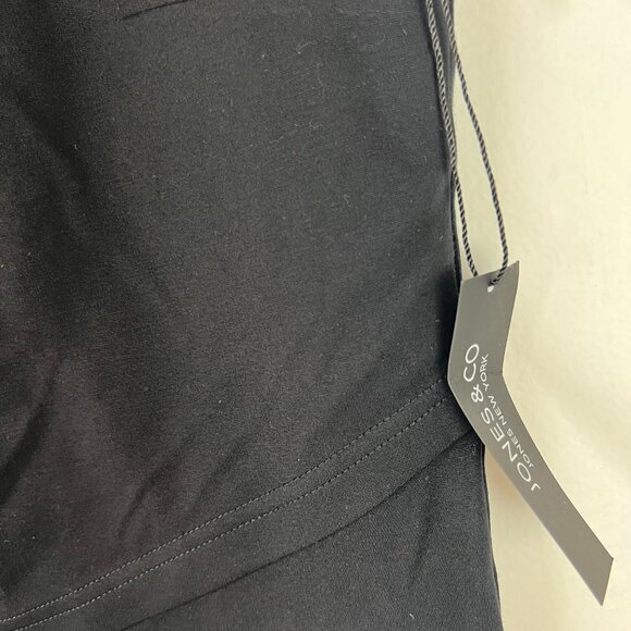 NWT Jones & Co New York Sleeveless Faux Crossover Hem Top Black Size Small S NEW - Picture 4 of 10